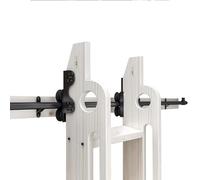 Teles Rolling Library Ladder Hardware Kit - Binario regolabile da 1 m a 6 m con rullo superiore e freno a ruota da pavimento, scala non inclusa, perfetto per uso domestico e ufficio