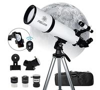 Telescope 80mm Aperture 600mm - for Beginners & Adults Astronomical Refracting Telescopes AZ Mount Tripod Fully Multi-Coated Optics 24X-180X High Magnification, with Wireless Control, Carrying Bag