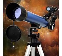 Telescope For Kid Refractor Telescopes For Astronomy Adjustable Tripod, 45° Zenith Mirror,50MM Large-aperture,Portable Travel Telescope For Beginners And Adult (Color : Blue) WOWCSXWC