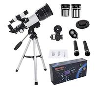 Telescope for Kids Adults Beginners, 70mm Aperture 300mm Astronomical Refractor Telescope Tripod & Finder Scope, Portable Travel Telescope with Smartphone Adapter & Wireless Remote YangRy