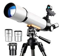 Telescopi con apertura da 70 mm per adulti, telescopio rifrattore portatile, telescopi da viaggio portatili regolabili, telescopio da viaggio con borsa per il trasporto, adattatore telefonico e telec