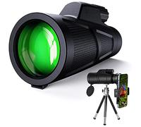Telescopi monoculari 12×55, con supporto per smartphone treppiede Binocolo monoculare impermeabile ad alto ingrandimento HD adatto per il campeggio Osservazione di animal