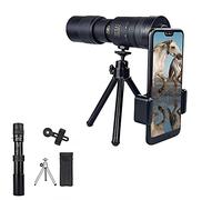 Telescopi monoculari 4k 10-300x40mm Binocolo monoculare Telescopio tascabile Supporta smartphone per scattare foto per arrampicata Concerto di birdwatching Nero