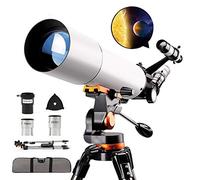 Telescopi per adulti, bambini e principianti, telescopio rifrattore professionale per astronomia, montatura EQ, ingrandimento elevato, telescopio da viaggio portatile per osservare le stelle, con