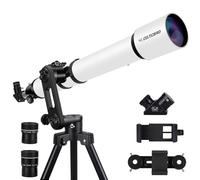 Telescopi per astronomia per adulti, apertura 90 mm, 1000 mm, telescopi rifrattore per adulti principianti bambini con regolazione ad alta precisione, supporto adattatore per telefono, treppiede con