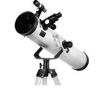 Telescopi per astronomia, telescopio per bambini e principianti, telescopio a riflessione calibro 125 mm, telescopio con treppiede regolabile e cercatore 5x24 (pacchetto 4)