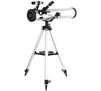 Telescopi Telescopio astronomico da Esterno Performance 700-76 Telescopio astronomico riflettore con Supporto azimutale Treppiede in Alluminio Regolabile per Bambini Principianti