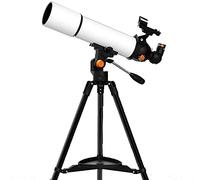 Telescopi Telescopio rifrattore da Viaggio da 80 mm con treppiede Regolabile, Adattatore per Smartphone, per osservare Le Stelle