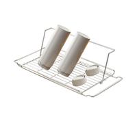 Telescopic Drain Rack - Maximise Sink Space Kitchen Storage Organizer, Extendable Metal Frame + Rapid Drainage Holes, High Grade Stainless Steel Wire | For Home Sinks & Apartment Countertops