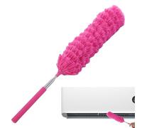Telescopic Duster - Dust Cleaner | Microfibre Duster Extendable | Long Handle Stainless Steel Ceiling Fan Duster | | Strumento lavabile | Bendable Cobweb Duster for Home & Car, Furniture