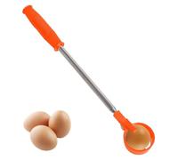Telescopic Egg Grabber, Stainless Steel Tool, 76.8x15.75in Nut Pickup Equipment, Authentic Rust-Resistant, Lightweight Extendable Design for Coop, Yard, Orchard, Farm, Poultry
