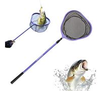 Telescopic Fishing Landing Net - Lightweight Carbon Fibre Extendable Pole | 115cm Retractable Mesh Gear For Trout, Bass, River & Stream Fishing | Portable For Kayak, Boat & Hiking