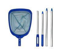 Telescopic Leaf Skimmer - Extendable Net Pole, Multi-Purpose Water Debris Remover, Sturdy Mesh Catcher | Pond, Spa, Fountain Maintenance, Poolside Cleaning Equipment, Efficient Dirt Extraction, Summer