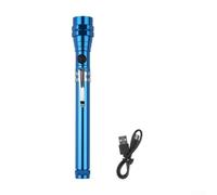 Telescopic LED Flashlight Magnetic Pick Up Tool 57cm(blue) | Extends 17-57cm, strong magnetic head, picks up screws, precise focusing, aluminum body