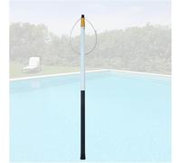 Telescopic Lifesaving Pole with Hook, Adjustable Rescue Life Rod for Swimming Pool Maintenance, Fiberglass Pool Rescue Pole for Boats Yachts Water Park Day/Night(4.5m/177.2in/14.8ft)