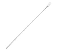 Telescopic Stainless Steel Extendable BBQ Fork - Long Handle Camping | 25.39" (64.5cm) Maximum Extended Length, Retracts to 9.09" x 0.98" (23.1cm x 2.5cm, 34g Weight), Food-Grade Stainless Steel