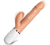Telescopico 9.8 Pollice Spinta Dildo Coniglio Vibratore 12 Modalità 3 Velocità Donne Adulti Giocattolo Del Sesso Magicnitz