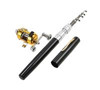 Telescopico Portatile Penna Tasca Canna Da Pesca Mulinello Combo Kit Set In Lega di Alluminio Impatto Pesca Accessori