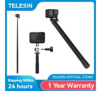 TELESIN - Bastone per selfie ultra lungo da 2,7 m, in fibra di carbonio, estensibile per GoPro Hero 13 12 11 10 9 8 7 Max, DJI OSMO Action, Insta 360 e altre fotocamere d'azione