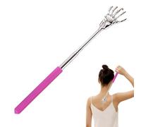 Telescoping Back Scratcher - 22.4cm Extendable Stainless Steel Hand Shaped Back Scratcher | Portable Lightweight Massager Ergonomic Grip Rustproof Compact Design For Adults Kids Travel Relief