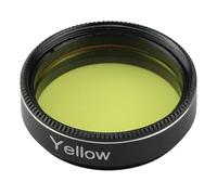 Telescopio 2 pezzi argento 1,25 pollici 31,7 mm con filtro nebuloso giallo ottico M28 * 0,6 mm telescopio colore giallo