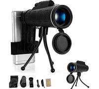 Telescopio 40X60 Telescopio monoculare per adulti, Hd Ad alta potenza Bak4 Prisma Tasca impermeabile Compatto Mirino monoculare con adattatore per smartphone Treppiede per birdwatching Escur