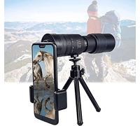 Telescopio - 4K 10-300X40mm, Telescopio monoculare con super teleobiettivo zoom, Telescopio per telefono impermeabile con prisma HD BAK4 con supporto per smartphone e treppiede