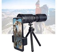 Telescopio - 4K 10-300X40mm, telescopio monoculare con zoom super teleobiettivo, telescopio impermeabile con prisma HD BAK4 con supporto per smartphone e treppiede