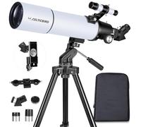 Telescopio 80 mm Apertura 600 mm - Telescopio astronomico di rifrazione per adulti e principianti - da viaggio AZ Mount con zaino, filtro lunare (90800)