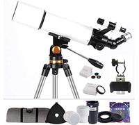 Telescopio 80mm Telescopio rifrattore astronomico, monoscopio astronomico per bambini Principianti Cielo Monoculare Viaggio Cannocchiale Decorazione per la casa Regalo di Natale