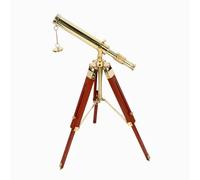 Telescopio a treppiede in ottone nautico (ottone lucido, telescopio da 30,5 cm)