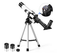 Telescopio adulto bambino 40 mm,apertura 400 mm per adulti principianti in astronomia - Telescopio rifrattore astronomico portatile completamente multistrato ad alta trasmissione
