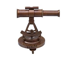 Telescopio alidato Marittimo Marittimo marrone da collezione con bussola per ufficio