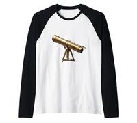Telescopio Antico in Ottone Vintage - Esploratore Celeste Maglia con Maniche Raglan