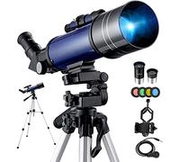 Telescopio Astronomia 70/400 Telescopio Bambini Principianti Astronomo Amatoriale Telescopio con Adattatore Smartphone Treppiede - Esplora l'Universo!