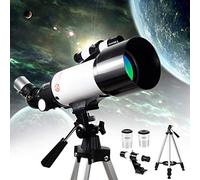 Telescopio astronomico HD 400/70Mm Telescopi monoculari rifrattori National Geographic con prolunga planetaria e borsa per il trasporto per adulti, bambini e principianti