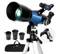 Telescopio astronomico per bambini, adulti e principianti, 400 x 70 mm, rifrattore astronomico con adattatore FMC per smartphone, treppiede, per bambini