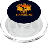 Telescopio astronomico per osservare le stelle Mi dispiace sono in ritardo divertente PopSockets PopGrip per MagSafe