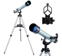 Telescopio astronomico portatile, telescopio rifrattore per bambini e principianti di astronomia con treppiede leggero, supporto per telefono e borsa per il trasporto, perfetto come regalo educat