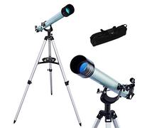 Telescopio astronomico portatile, telescopio rifrattore per bambini e principianti di astronomia con treppiede leggero, supporto per telefono e borsa per il trasporto, perfetto per l'istruzione d