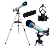 Telescopio astronomico portatile, telescopio rifrattore per bambini e principianti di astronomia con treppiede leggero, supporto per telefono e borsa per il trasporto, perfetto per l'istruzione d