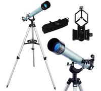 Telescopio astronomico portatile, telescopio rifrattore per bambini e principianti di astronomia con treppiede leggero, supporto per telefono e borsa per il trasporto, perfetto come regalo educat