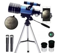 Telescopio astronomico Professionale F30070 Monoculare 150 Volte Zoom HD Visione Notturna Visione Notturna Luna all'aperto Osservazione delle Stelle,Blu