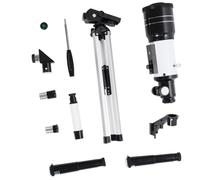 Telescopio Astronomico Refrattore 70mm 150x con Treppiede | Clip Telefono, Supporto Incluso, Lega di Alluminio, Focale 300mm, Oculare 20mm e 6mm