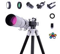 Telescopio astronomico spaziale di grandi dimensioni da 80 mm per principianti, rifrattore scientifico compatto per bambini Cannocchiale per cielo per bambini Regalo di compleanno monoculare per adul
