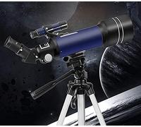 Telescopio astronomico, telescopi rifrattori professionali con apertura da 70 mm, con linea di controllo della fotocamera, oculari con ingrandimento da 2, telescopi da viaggio portatili, blu con