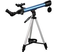 Telescopio astronomico Telescopio rifrattore ad ampia apertura da 50 mm, Telescopio Zenith, Adatto per Principianti Telescopio per Osservazione delle Stelle (Blue+smartphone Clip)