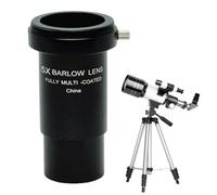 Telescopio Barlow Lens, 1,25" Achromatic 5X Eyepiece Barlow Lens, Metal Moon Filter Connect Interface with M42 Thread, Ideal for Astronomical Observations