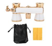 Telescopio binoculare da opera 3X25, binocolo da teatro con panno e manico per pulire, occhiali da teatro portatili per adulti e bambini in concerti di teatro dell'opera (White)