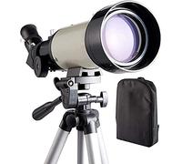 Telescopio da esterno, telescopio per bambini, adulti e principianti, telescopio rifrattore astronomico con apertura da 70 mm e 400 mm, telescopio da viaggio portatile con treppiede regolabile (pacch